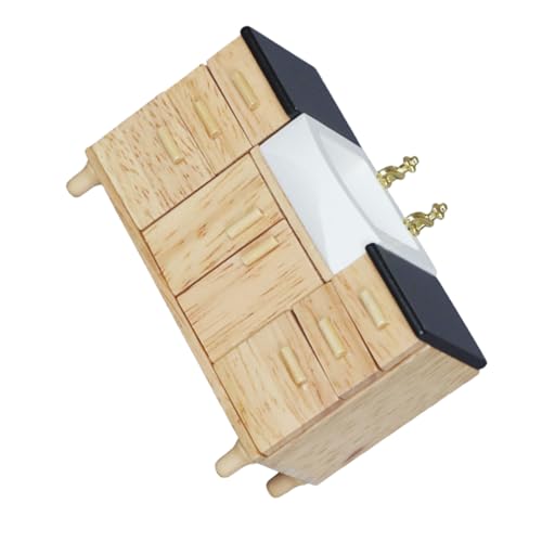 Beaupretty Muebles Baño Miniatura para Casa de Muñecas Mini Lavabo Madera Adorno Portátil Decoración Microescena Accesorios de Fotografía Diseño Exquisito y Realista
