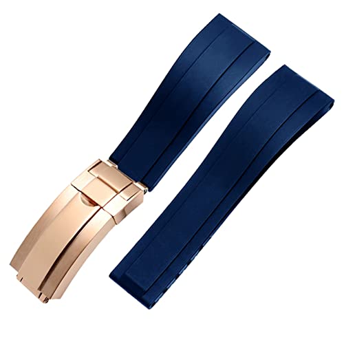 Bracelet montre silicone 21mm étanche et boucle pliable pour hommes