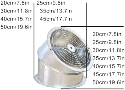 Galvanized Steel Vent Chimney Cap for Fireplace Exhaust, All-Weather Roof Vent Cover, Perfect Insulation, Durable Chimney Caps (25x25x25cm/9.8x9.8x9.8in)