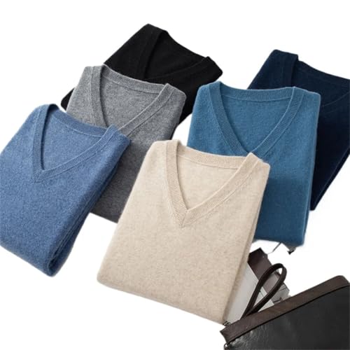 Men's Wool Sweaters V-Neck Pullovers Cashmere Knitting Spring Sweaters Knitwear Jumpers3
