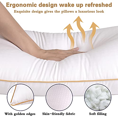 Himoon Bed Pillows For Sleeping Queen Size Set Of 2,Comfortable Hotel Cooling Pillows 2 Pack, Soft & Support #TOP1