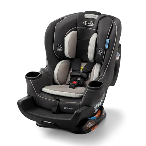 Image of Graco Extend2Fit Convertible Baby Car Seat, Rear and Forward Facing, Adjustable Extension Panel for Extra Legroom, Redmond
