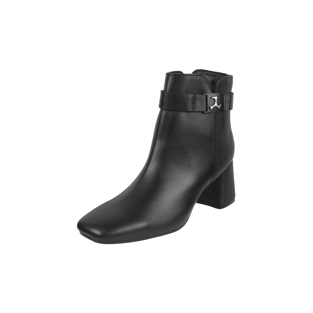 Women's Faux Leather Mid Heel Zipper Semi-Formal Boots