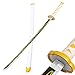 Gaiev Épée Demon Slayer Blade COS Bambou Prop Kamado Tanjirou Katanas modèle d'arme,pour Anime Katana Jouet décoratif Objets de Collection (Color : Agatsuma Zenitsu-A, Size : 80cm)