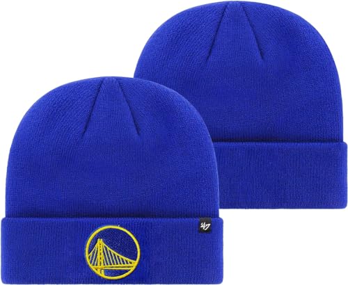47 NBA Unisex-Adult Primary Logo Cuffed Knit Primary Logo Team Color Beanie Hat Cold Weather Hat, One Size
