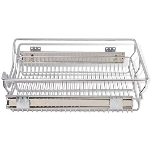 Cestas de alambre de cierre suave extraíbles, organizador de armario de cocina que ahorra espacio para un almacenamiento eficiente y fácil acceso, perfecto para ollas, sartenes y artículos de despensa