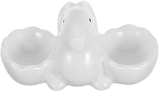 Ceramic Bunny Holder for Soft Boiled Eggs Cute Breakfast Stand for Home Restaurants and Easter Parties Charming Kitchen Decor