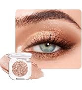 HHLTOH Light Brown Single Glitter Eyeshadow Makeup, Neutral Powde Eye Shadow for Women, Brown Shi...