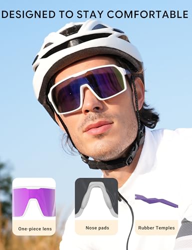 Image of BIRCEN Polarized Baseball Sunglasses for Sports: TR90 Lightweight Running Sunglasses Cycling Glasses for Outdoor Runners MTB