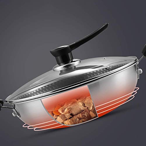 Wok acero inoxidable 304 para inducción 32 cm miniatura 4