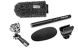 Sennheiser MKE600 Shotgun Microphone Bundle With Rycote Softie, Rycote Pistol Grip Shock Mount & 2...