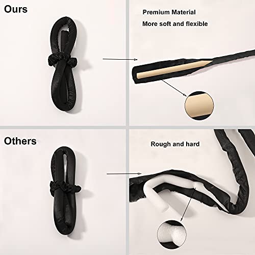 Heatless Curls Curler Curling Rod Headband, Satin Heatless Curling Set No Heat Curling Headband Hair Curler To Sleep Overnight #TOP3