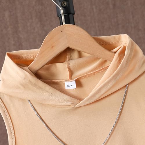 Image of Size 6-12 Years Boys Summer Clothes Hooded Sleeveless Tank Tops Workout Shorts 2 Piece Set Fashion Outfits