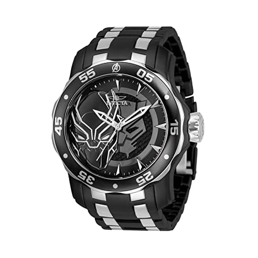 Invicta Marvel Men's 48mm Pro Diver Scuba Black Panther Black Silver Two Tone Limited Edition Quartz Stainless Steel Bracelet Watch