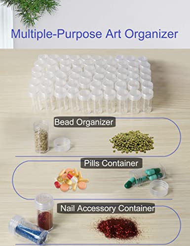 Qjiqw Diamond Painting Storage Containers Art Storage Containers 60 Slots Painting Storage Case Bead Container Art Organizer For Diamond Painting Tools Accessories #TOP4