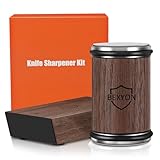 GTMANUEL Rolling Knife Sharpener Kit, Roller Knife Sharpener with Industry Diamonds and Ceramic Discs, Knife Sharpening Tool for Kitchen Knives with 15 & 20 Degrees, Full Knife Sharpener