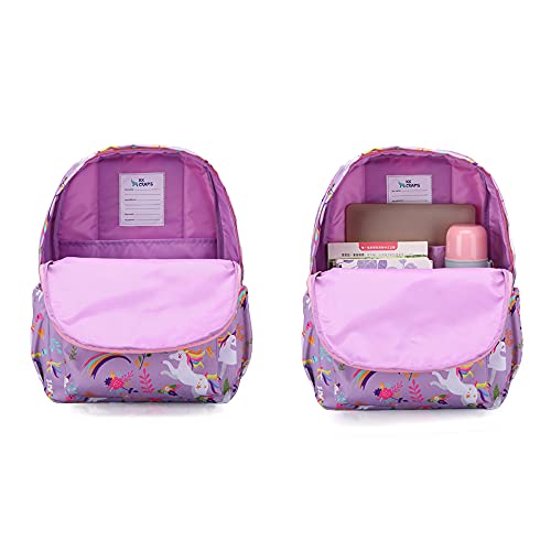 Kk Crafts Preschool Backpack Kindergarten Little Kid Toddler School Backpacks For Boys And Girls With Chest Strap (Purple Unicorn) 15" #TOP6