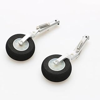 Airplane Landing Gear, 1 Pair Metal Kneeling Model Plane Shock-absorbing Buffer Replacement For RC Fixed-wing Planes(145mm)