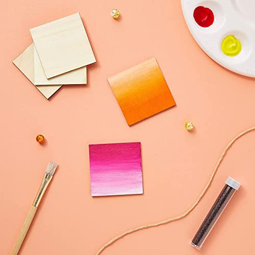 60 Pieces 2X2 Wood Squares For Diy Crafts, Unfinished Wooden Cutout Tiles For Painting #TOP2