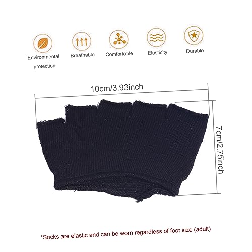 Image of 4 Pairs Peep Toe Socks for Women Five Toe Open Socks No Show Half Socks Breathable Forefoot Support Pads for Yoga Fitness Daily Wear
