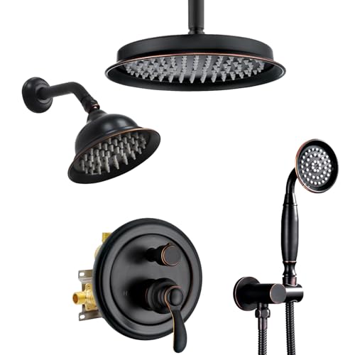 Homekicen Oil-Rubbed Bronze Antique Shower System, 9