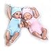 Gemelli Reborn Baby Dolls Fatti A Mano Realistici Realistici Silicone Vinile Baby Doll Simulazione Morbida 10 Pollici 26 Cm, Gemelli (Gemelli)