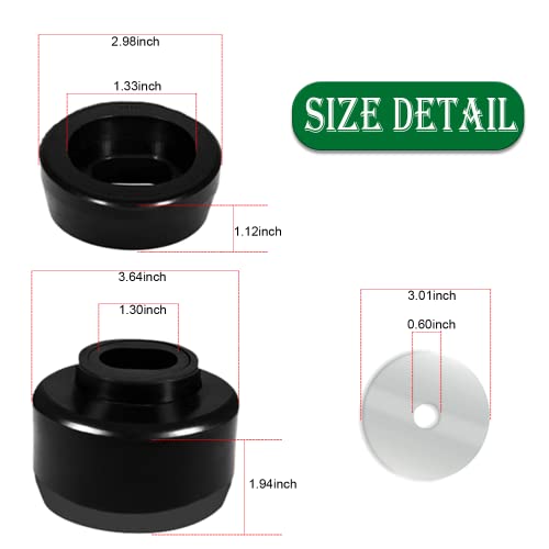Body and Cab Mount Bushing Kit for 1999-2014 Chevy Silverado & Sierra 1500/2500 2WD/4WD Polyurethane Body Cab Mounts Replace 7-141, Black