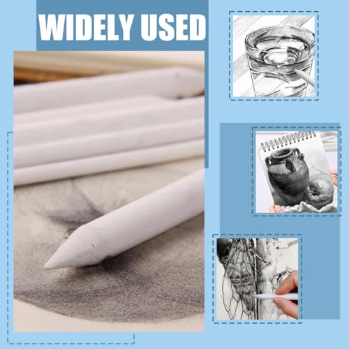 DOKRIN Difuminadores de dibujo Un set de 12 pinceles de dibujo, un pincel de dibujo a lápiz y papel borrador: un kit de dibujo profesional perfecto para artistas y aficionados al bricolaje. - imagen 4