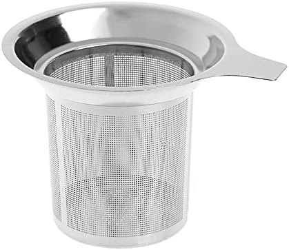 Tea Infuser for Loose Tea Extra Fine Mesh Tea Strainer Stainless Steel Tea Steeper with Large Capacity, Easy to Clean, Single Handle for Hanging on Mugs, Cups, Teapot
