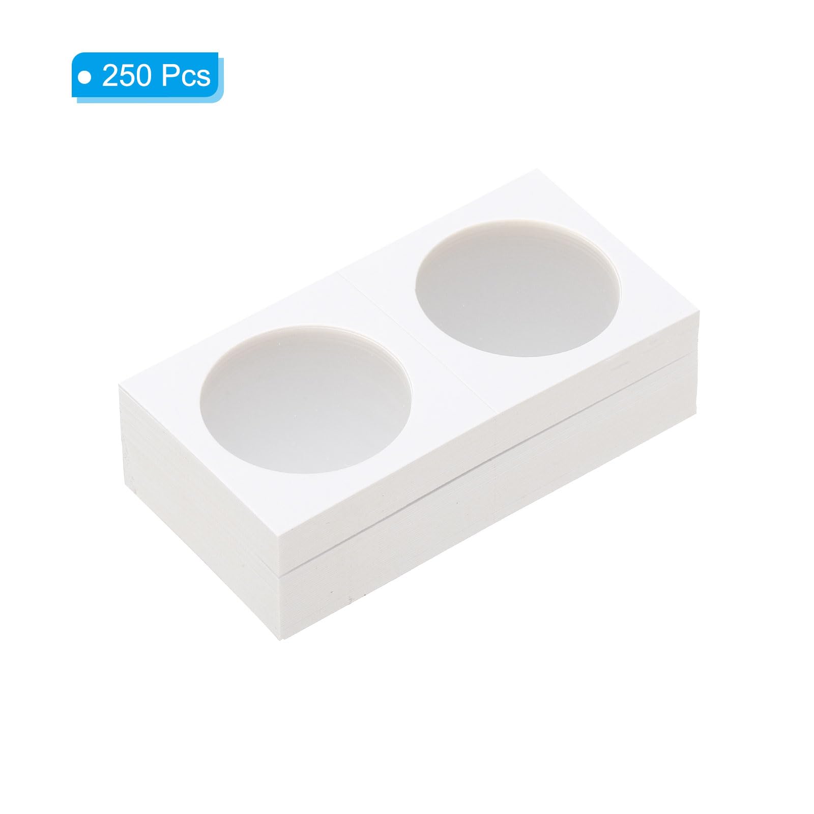 PATIKIL 2x2 Coin Flips, 250 Pack 40mm Cardboard Coin Holder Paper Coin Holders for Coin Collection Supplies Collector White - Image 3