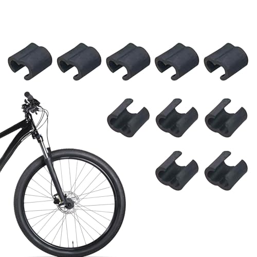 Bicycle Cable Guide Clips - 10 Pack Shifter Housing Retaining Clasps, Cycle Cable Management Parts For Gear System Alignment And