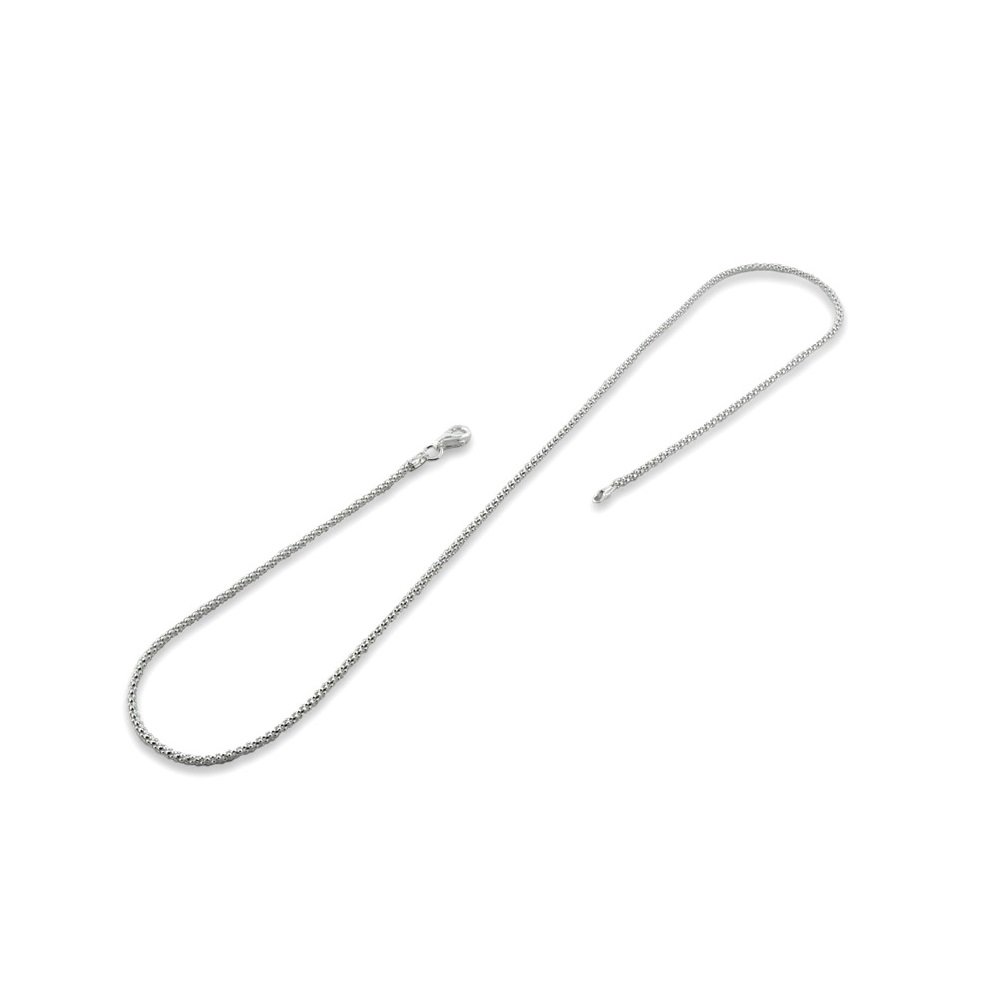 Pori Jewelers925 Sterling Silver 1.3MM Coreana Popcorn Chain Necklace - for Women - Made in Italy