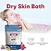 Dry Skin Bath Salt 128 Ounces Epsom Salt with Natural Geranium, Lavender, Ylang Ylang, and Lemon Essential Oils Plus Vitamin C in BPA Free Pouch with Easy Press-Lock Seal