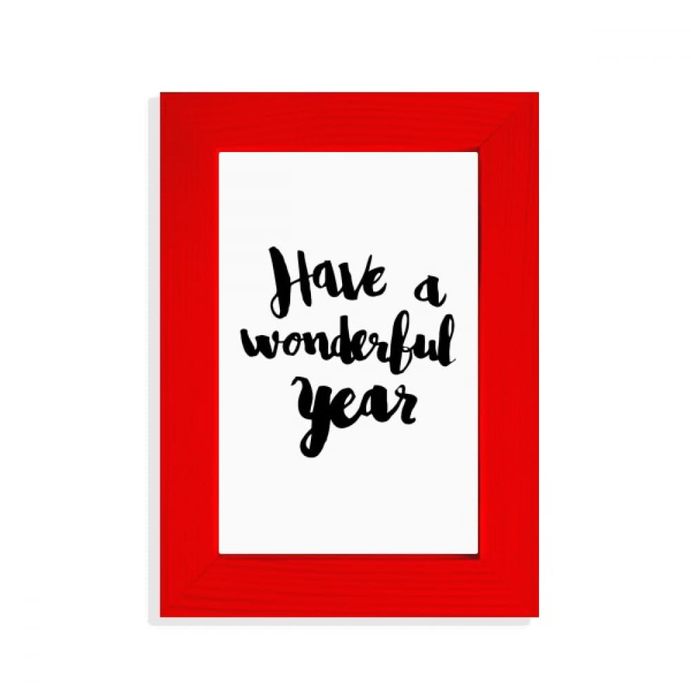 Cadre photo rouge Have A Wonderful Year déco murale salon chambre maison