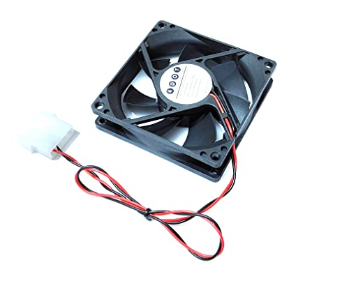Image of 4 DOT FOURDOT COOLINGS 80Mm 3Inch Axial Cabinet Cooling Desktop PC Fan Model 8025 12V Dc (With Molex Smps Connector)