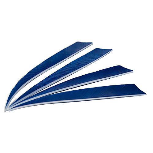 Huntingdoor 30Pcs Arrow Feathers 4 Inch And 5 Inch Left Wing Peltate Fletching Feathers For Diy Archery Pheasant Feathers For Arrows Fletching Decoration (Blue, 5 Inch) #TOP21