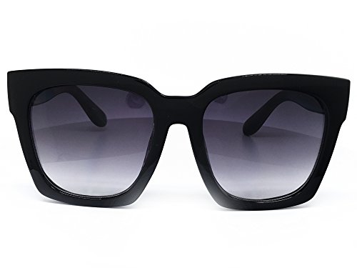 7151 Premium Oversize Womens Mens Mirror Funky Fashion Candy Sunglasses (Oversized, Black)3