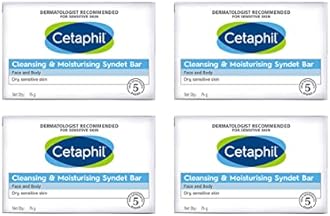 Cetaphil Cleansing and Moisturising Syndet Bar, Shea Butter, 300 g, Pack of 4