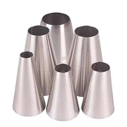 QURIURJ Herramientas de Acero Redonda de la Torta Boquillas for la Crema Decoración Inoxidable pastelería Manga pastelera de Boquilla Tubería (Size : 1 Set)