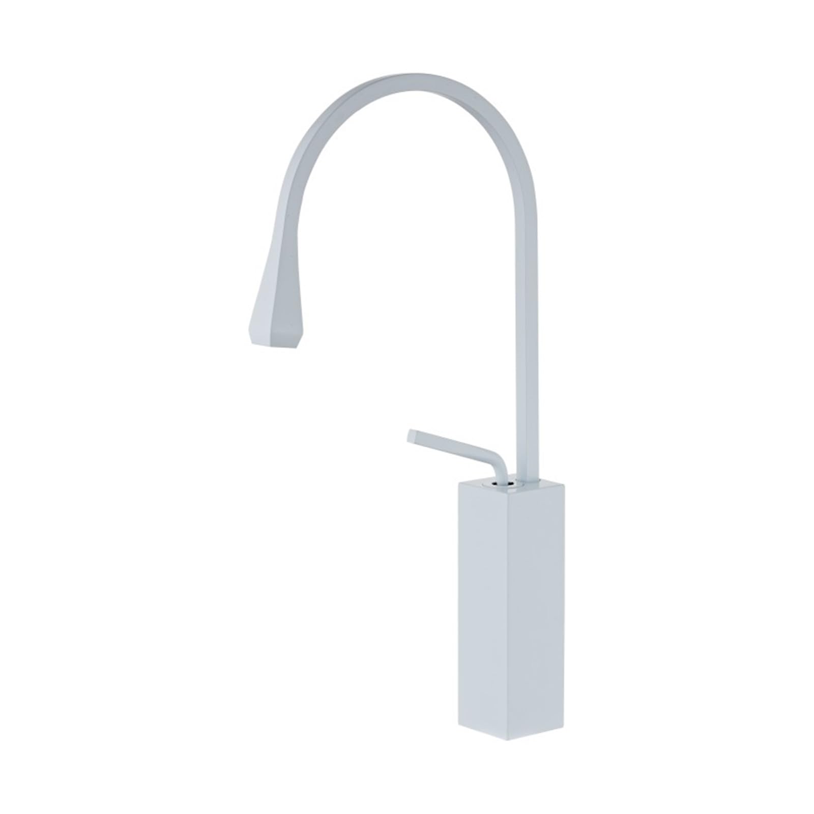 Mitigeur en laiton blanc design gouttelette élégant pour salle de bains moderne