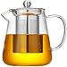 LITING Théière Infusión de Acero Inoxidable de Agua de Vidrio de Tetera Ideal para Hojas Sueltas Floración de té de Vidrio de Vidrio jarras Resistente al Calor (Color : 750ml)