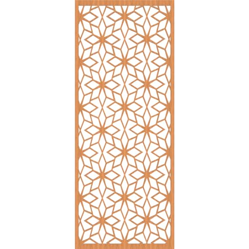 Image of Lake Decorative Pierced Fretwork Wood Wall Panels, 27 3 /8 inchW x 69 3 /8 inchH x 3 /8 inchT, Cherry