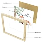ArtbyHannah Framed Woodland Nursery Wall Decor, 10x10 inch Cute Baby Wall Art Room Decor for Kids, Safari Animals Prints with Wood Picture Frames for Playroom Bedroom Baby Shower Decoration(4 Pack) - Image 5