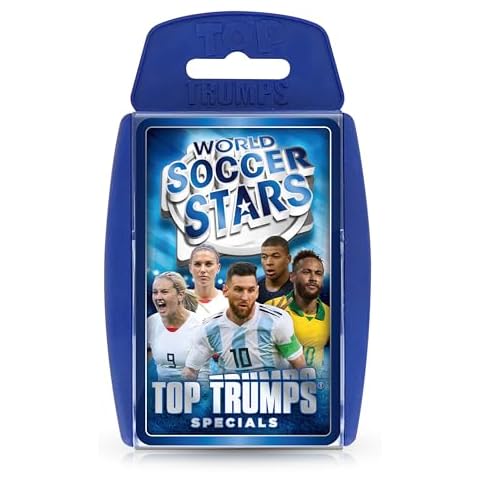 Top Trumps Card Game World Football Stars - Family Games for Kids and Adults - Learning Games - Kids Card Games for 2 Players and More - Kid War Games - Card Wars - for 6 Plus Kids Cover