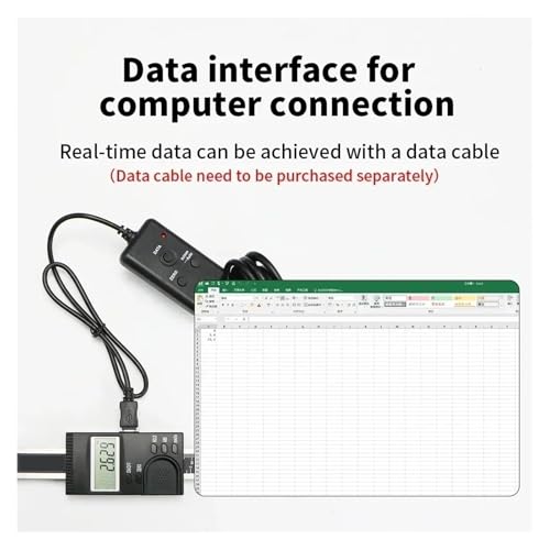 Règle de mesure verticale LCD 150mm en acier inoxydable rigide - 6
