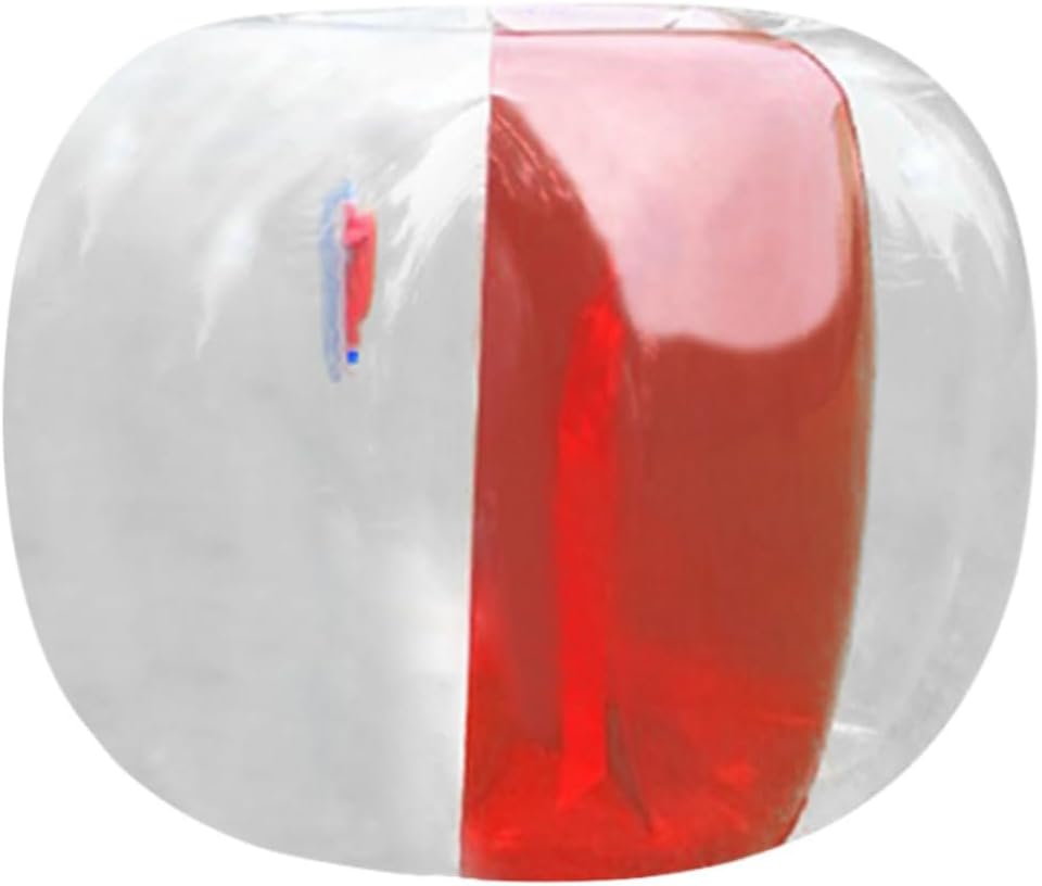 Inflatable PVC Bumper Ball for Adults Transparent Red Collision Ball for Outdoor Promotes Exercise Balance and Coordination Activities