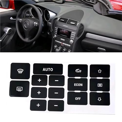 Autocollant bouton commande chauffage climatisation noir pour Audi A6
