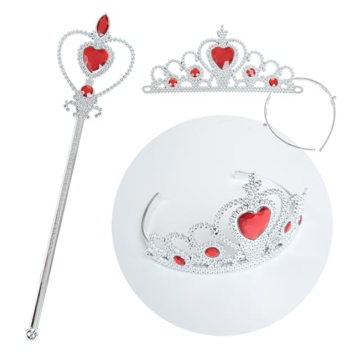 Disfraz Reina de Corazones para Niñas Rojo miniatura 4