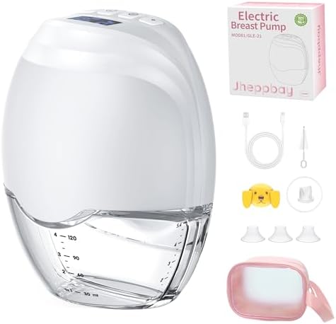 Jheppbay Hands Free Electric Breast Pump – Portable Breast Pump w...