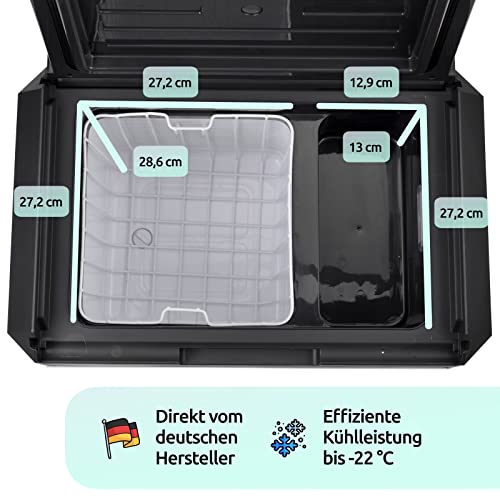 Prime Tech Eco-Line Compressorkoelbox, 25/30 liter, tot -22 graden, 12/24/230 V voor stopcontact, auto, vrachtwagen, auto, boot, camper, verschillende maten - Afbeelding 3